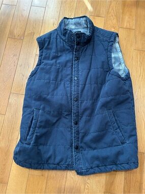 Union Men's Navy Vest with Snap Front
